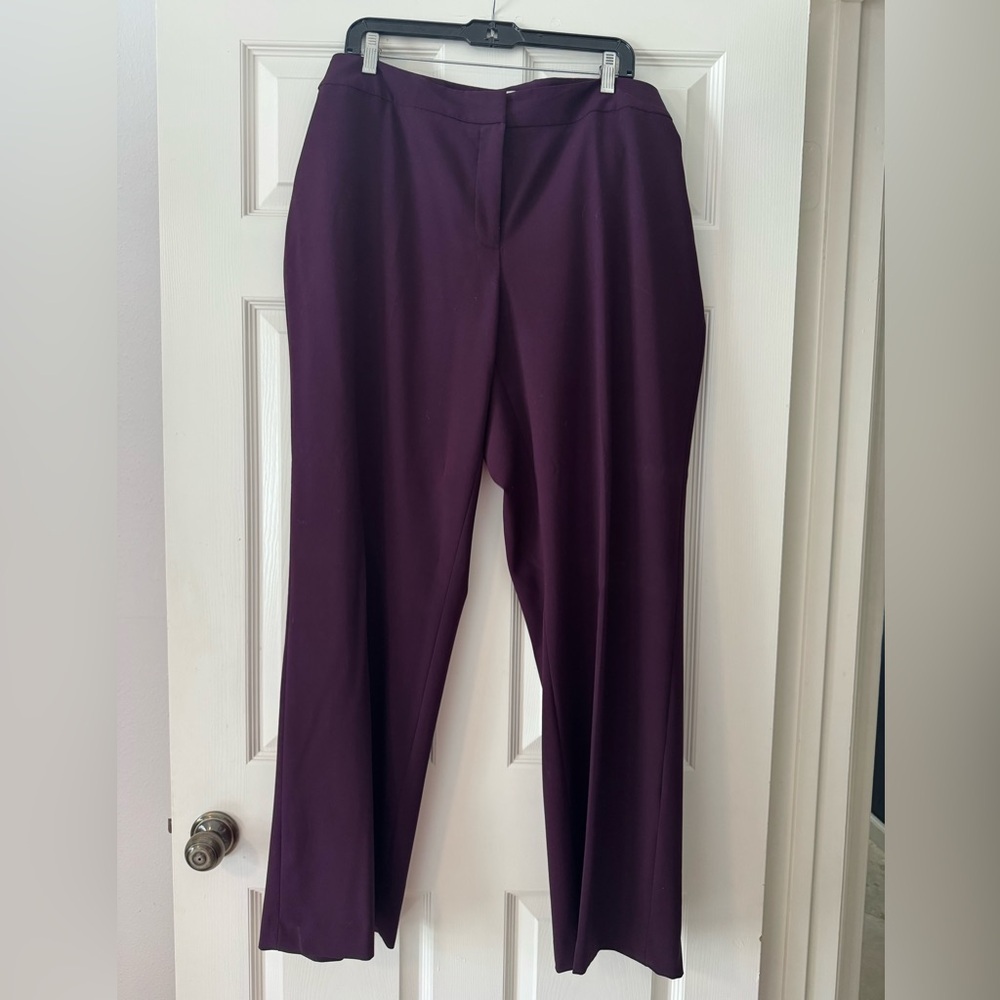Calvin Klein Plus Size Plum Open Front Jacket/Trouser Set - Picture 5 of 8